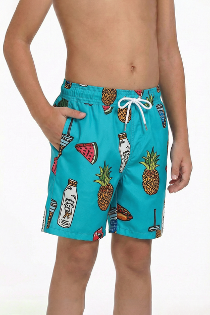 Boys Swim Trunks with Boxer Brief Quick Dry Bathing Suit Compression Liner Swimsuit Swim Shorts 4T-16