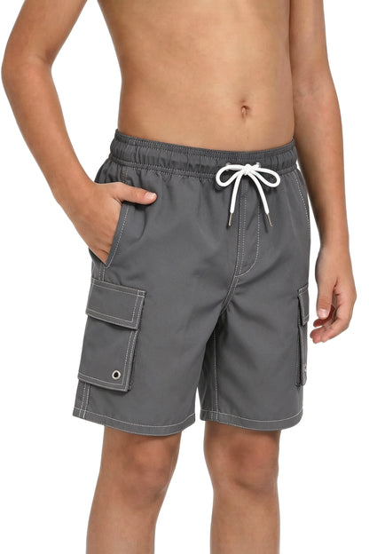 Mowujeit Boys Swim Trunks with Boxer Brief Quick Dry Bathing Suit Compression Liner Swimsuit Kids Swim Shorts 4T