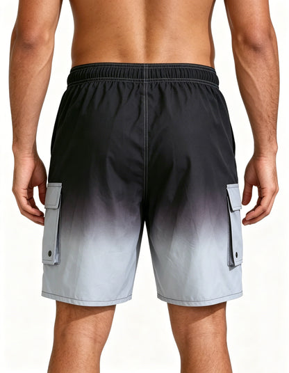 Mowujeit Mens Swim Trunks with Compression Liner Quick Dry Swimwear Swim Shorts