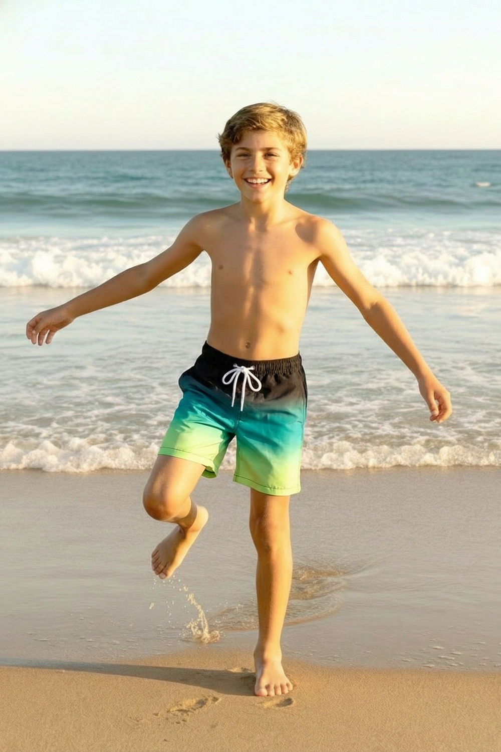 Boys Swim Trunks with Boxer Brief Quick Dry Bathing Suit Compression Liner Swimsuit Swim Shorts 4T-16