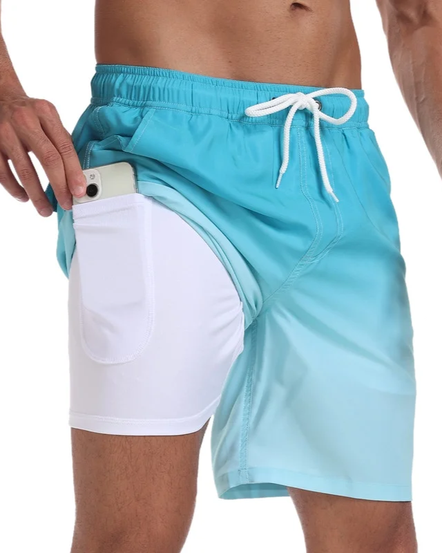 Mowujeit Men's Quick Dry Swim Trunks, S-XXL