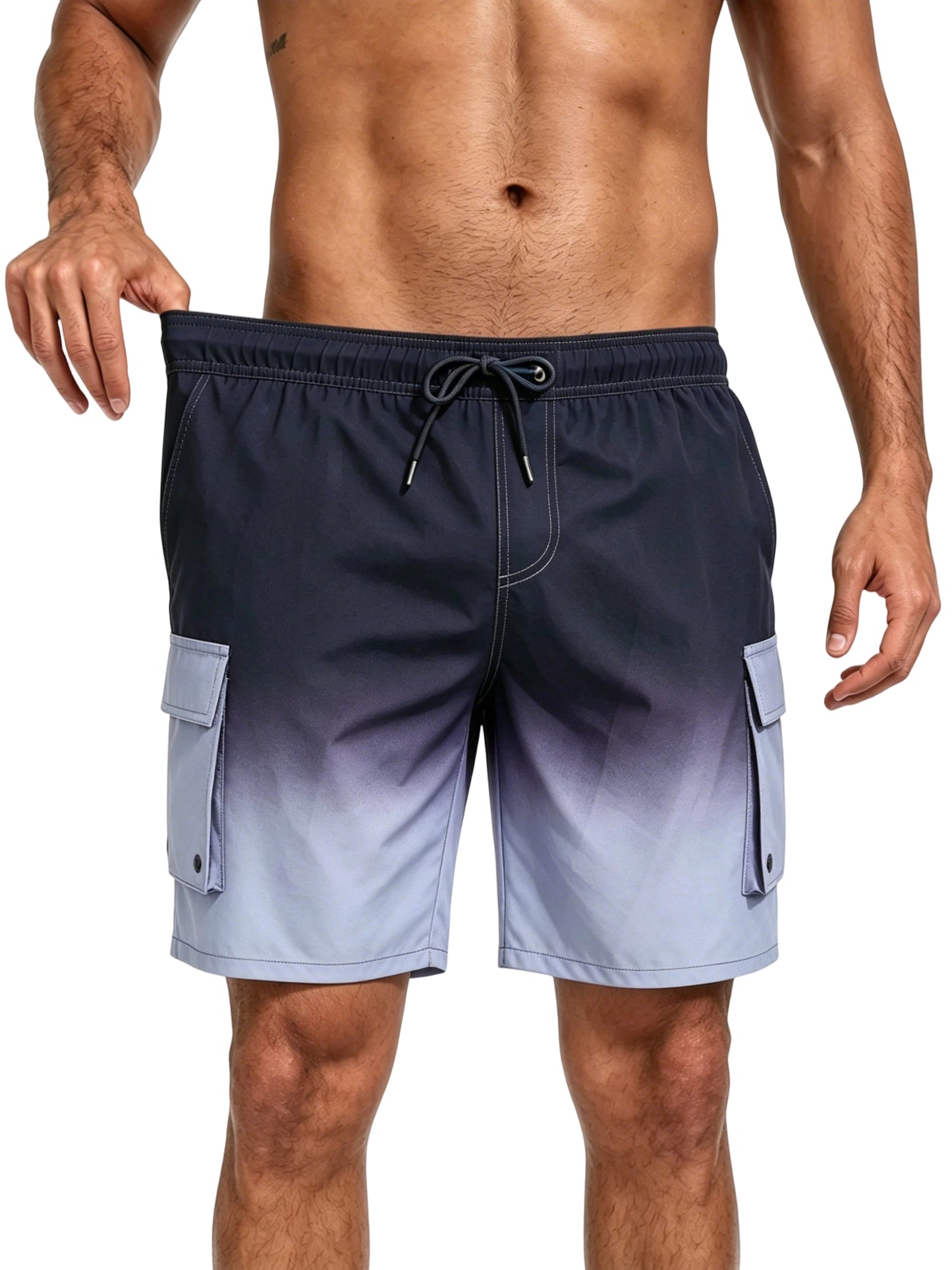 Mowujeit Mens Swim Trunks with Compression Liner Quick Dry Swimwear Swim Shorts