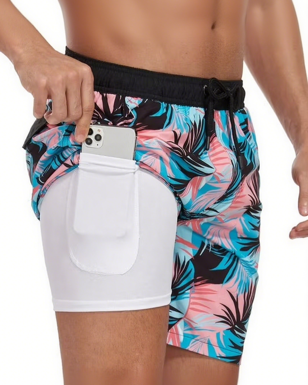 Mowujeit Swim Trunks 5" Beach Shorts Quick Dry Board Short,S-XXL