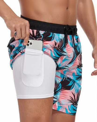 Mowujeit Swim Trunks 5" Beach Shorts Quick Dry Board Short,S-XXL