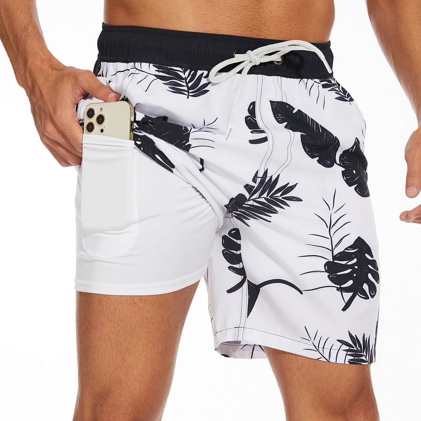Mowujeit Swim Trunks 5" Beach Shorts Quick Dry Board Short,S-XXL