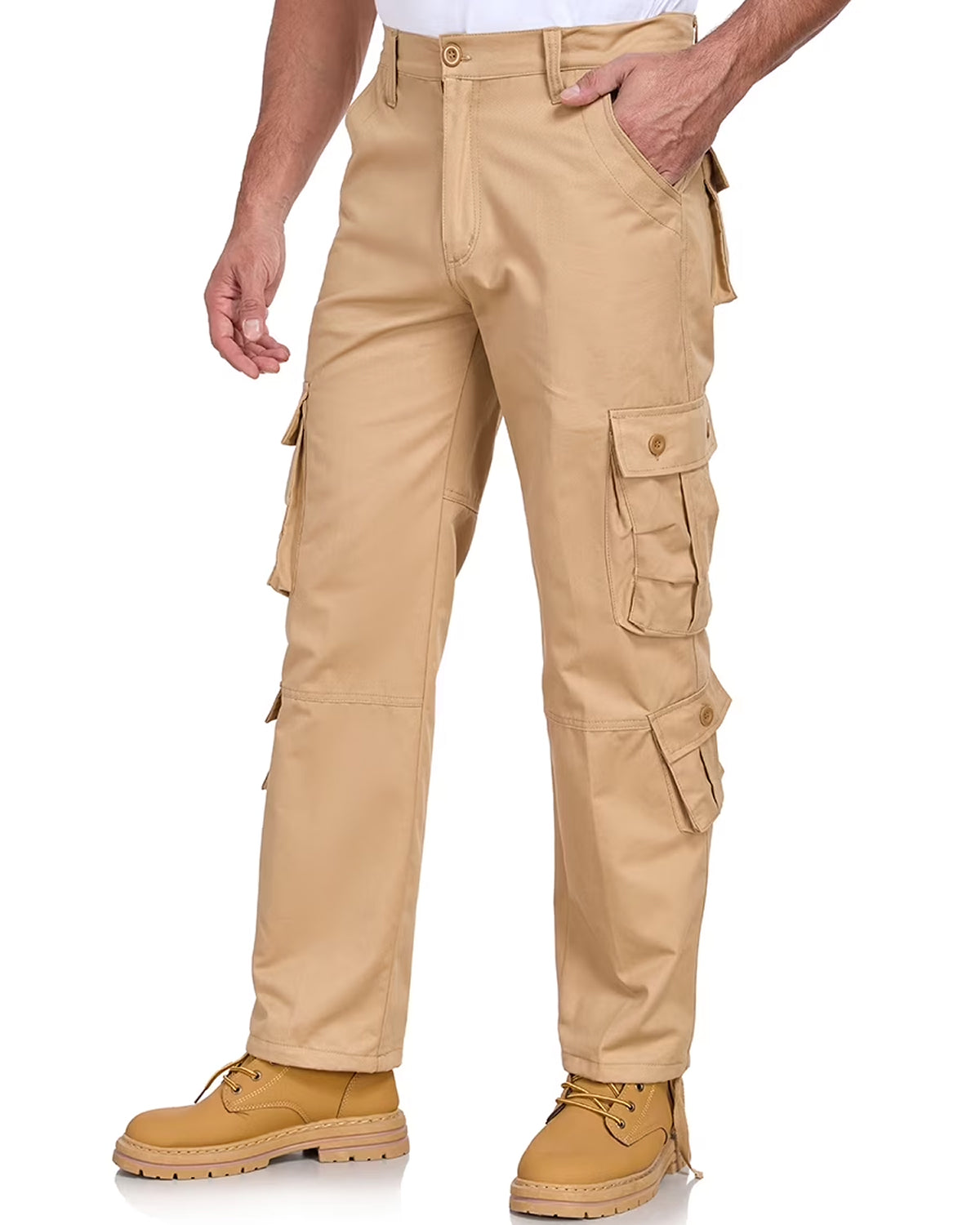 Mens Cargo Pants Mowujeit Casual Work Hiking Loose Workwear Resisting Pant for Men
