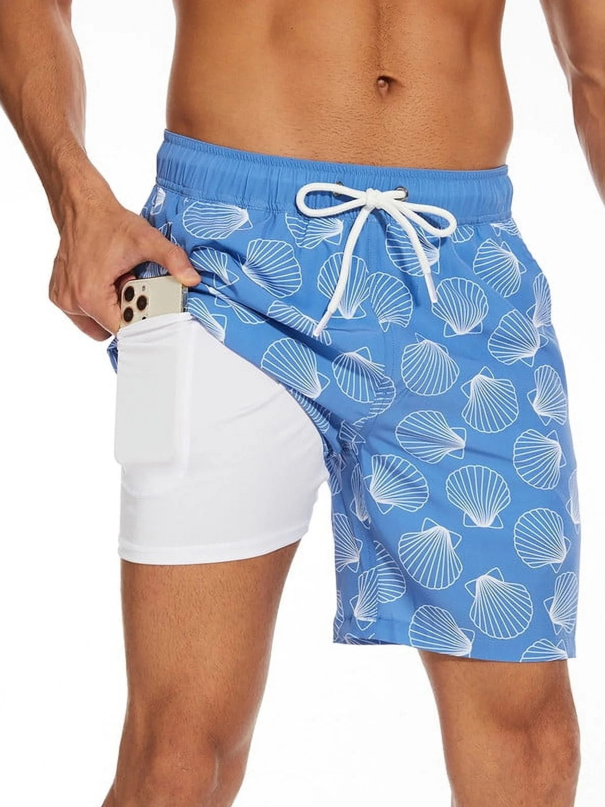 Mowujeit Swim Trunks 5" Beach Shorts Quick Dry Board Short,S-XXL